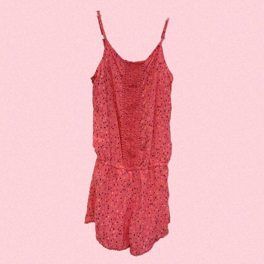 Pink Short Romper Girls 14/16 New